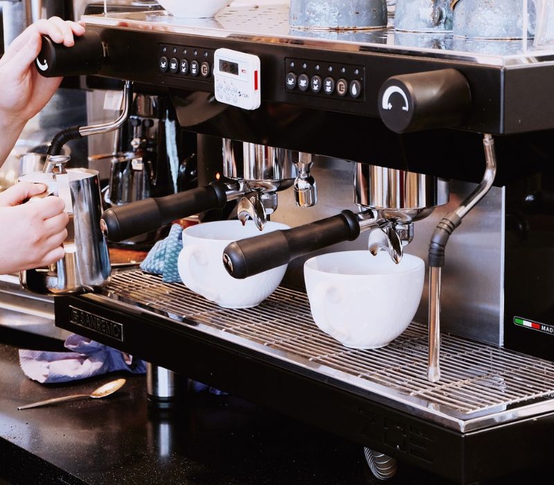 coffee maker placed in the coffee shop